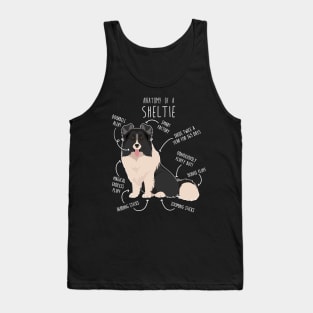 Bi Black Sheltie Shetland Sheepdog Anatomy Tank Top